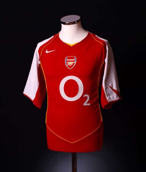 2004-2005 home Arsenal shirt jersey áo đấu bóng đá red