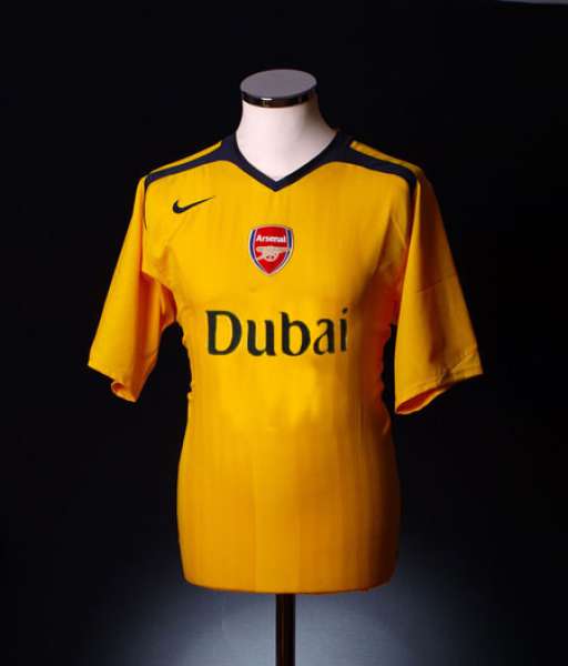 2006-2007 away Arsenal shirt jersey áo đấu bóng đá yellow
