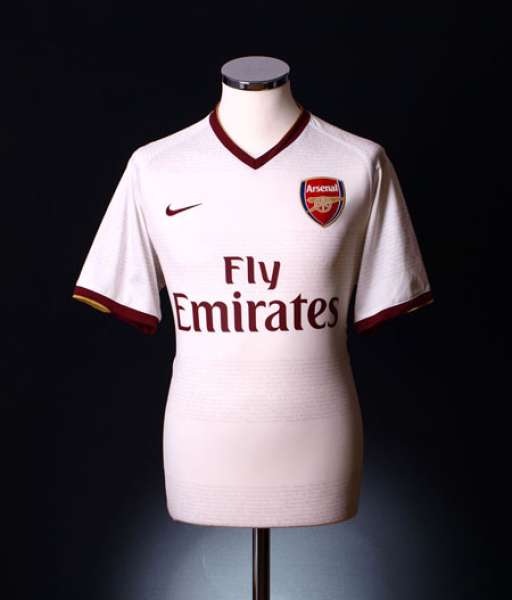 2007-2009 away third Arsenal shirt jersey áo đấu bóng đá white