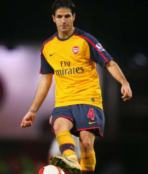 2008-2009 away Arsenal shirt jersey áo đấu bóng đá yellow