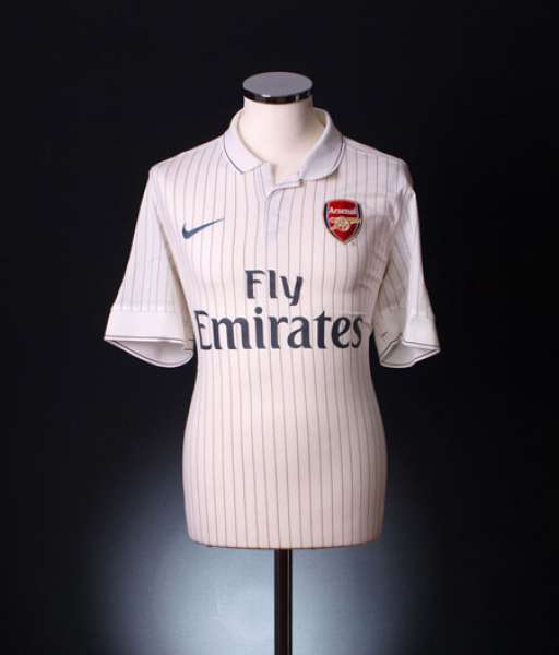 2009-2010 third Arsenal shirt jersey áo đấu bóng đá white