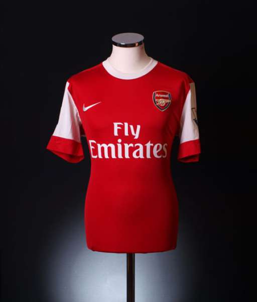 2010-2011 home Arsenal shirt jersey áo đấu bóng đá red