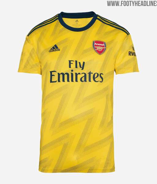 2019-2020 away Arsenal shirt jersey áo đấu bóng đá yellow