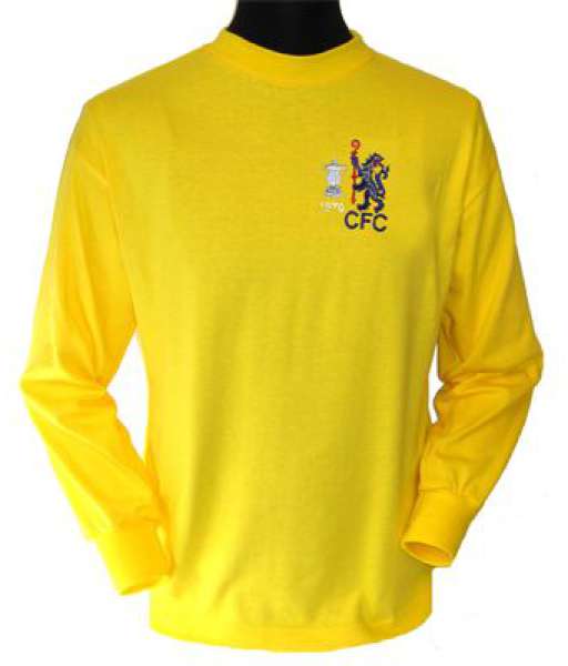 1970-1972 away Chelsea shirt jersey áo đấu bóng đá yellow