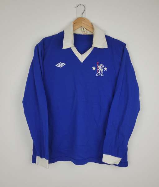 1975-1977 home Chelsea shirt jersey áo đấu bóng đá blue