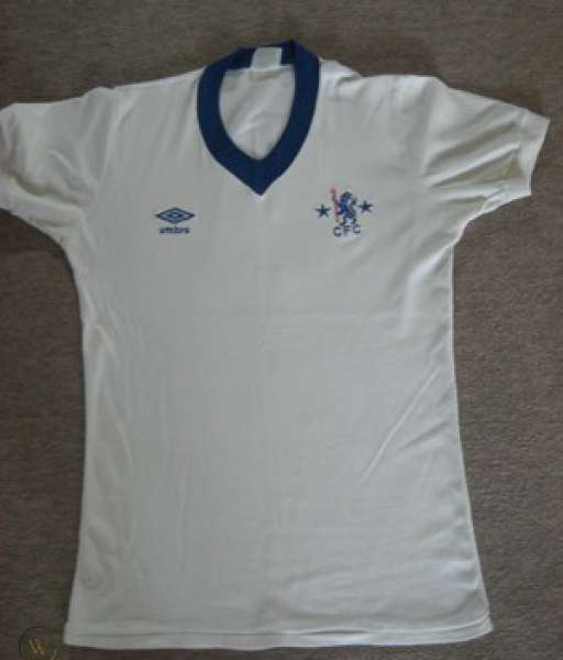 1980-1981 third Chelsea shirt jersey áo đấu bóng đá white