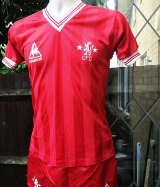 1985-1985 away Chelsea shirt jersey áo đấu bóng đá red