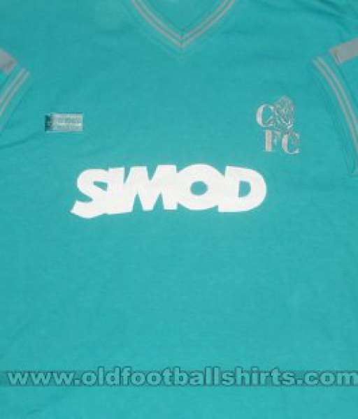 1986-1987 away Chelsea shirt jersey áo đấu bóng đá green