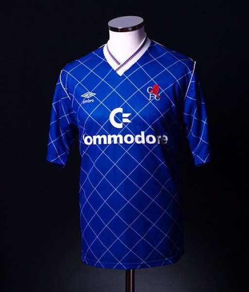 1987-1989 home Chelsea shirt jersey áo đấu bóng đá blue