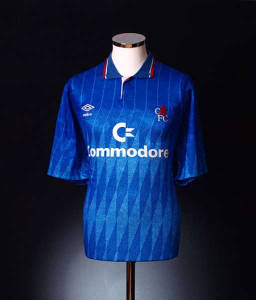 1989-1991 home Chelsea shirt jersey áo đấu bóng đá blue