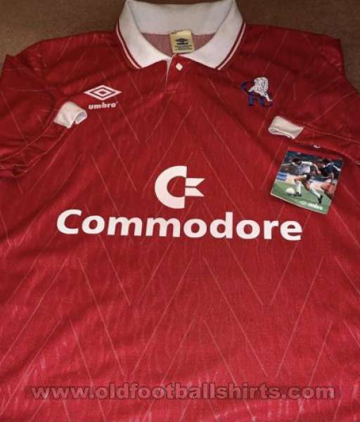 1990-1991 third Chelsea shirt jersey áo đấu bóng đá red