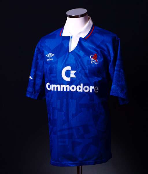 1991-1993 home Chelsea shirt jersey áo đấu bóng đá blue