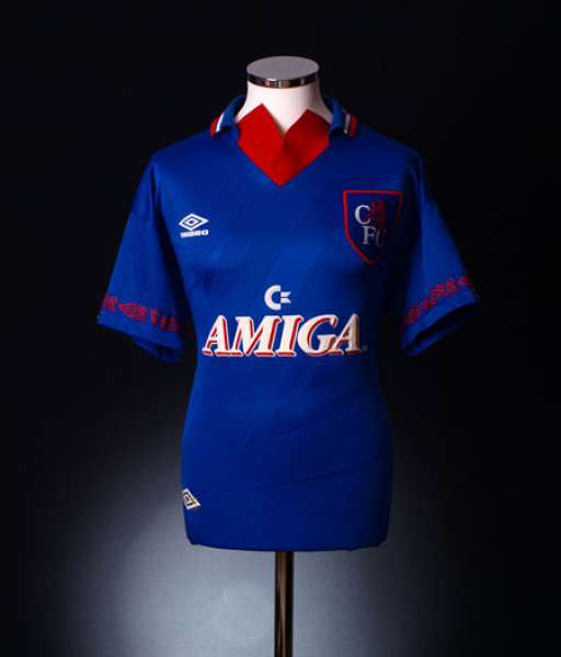 1993-1994 home Chelsea shirt jersey áo đấu bóng đá blue