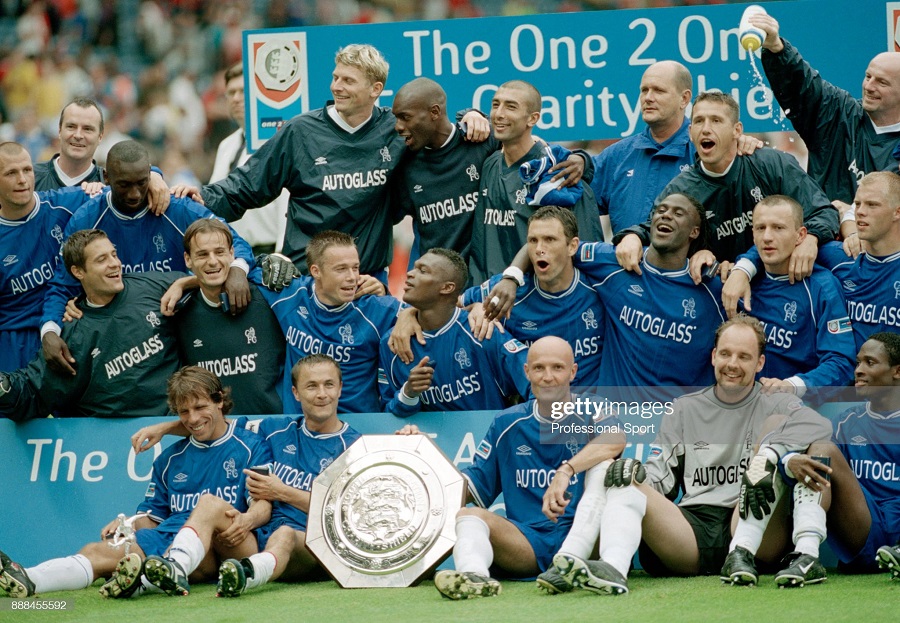 1999-2001 home Chelsea shirt jersey áo đấu bóng đá blue