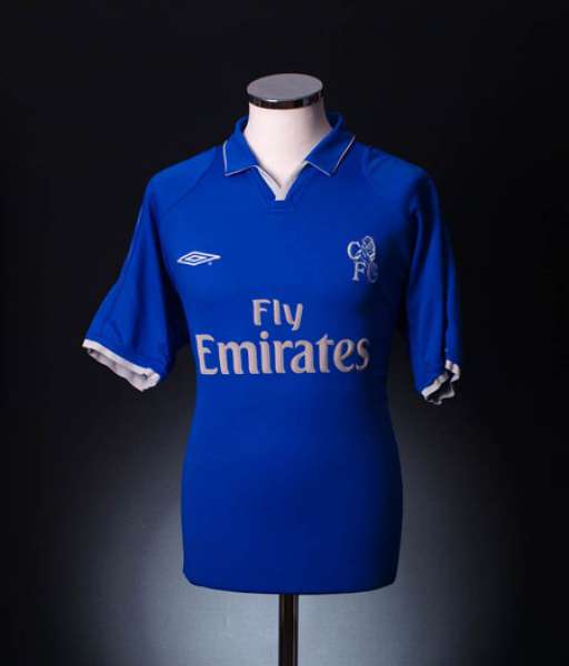 2001-2003 home Chelsea shirt jersey áo đấu bóng đá blue