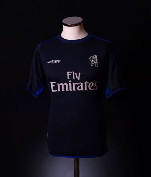 2002-2004 away third Chelsea shirt jersey áo đấu bóng đá black