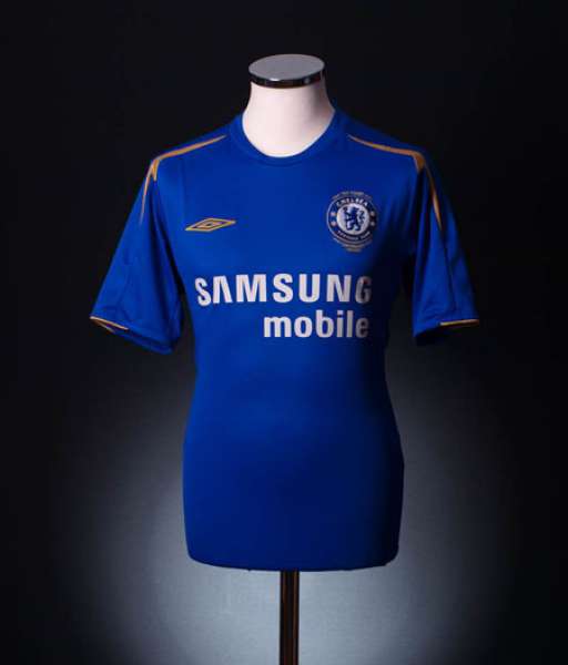 2005-2006 home Chelsea shirt jersey áo đấu bóng đá blue