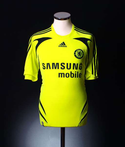 2007-2008 away Chelsea shirt jersey áo đấu bóng đá yellow