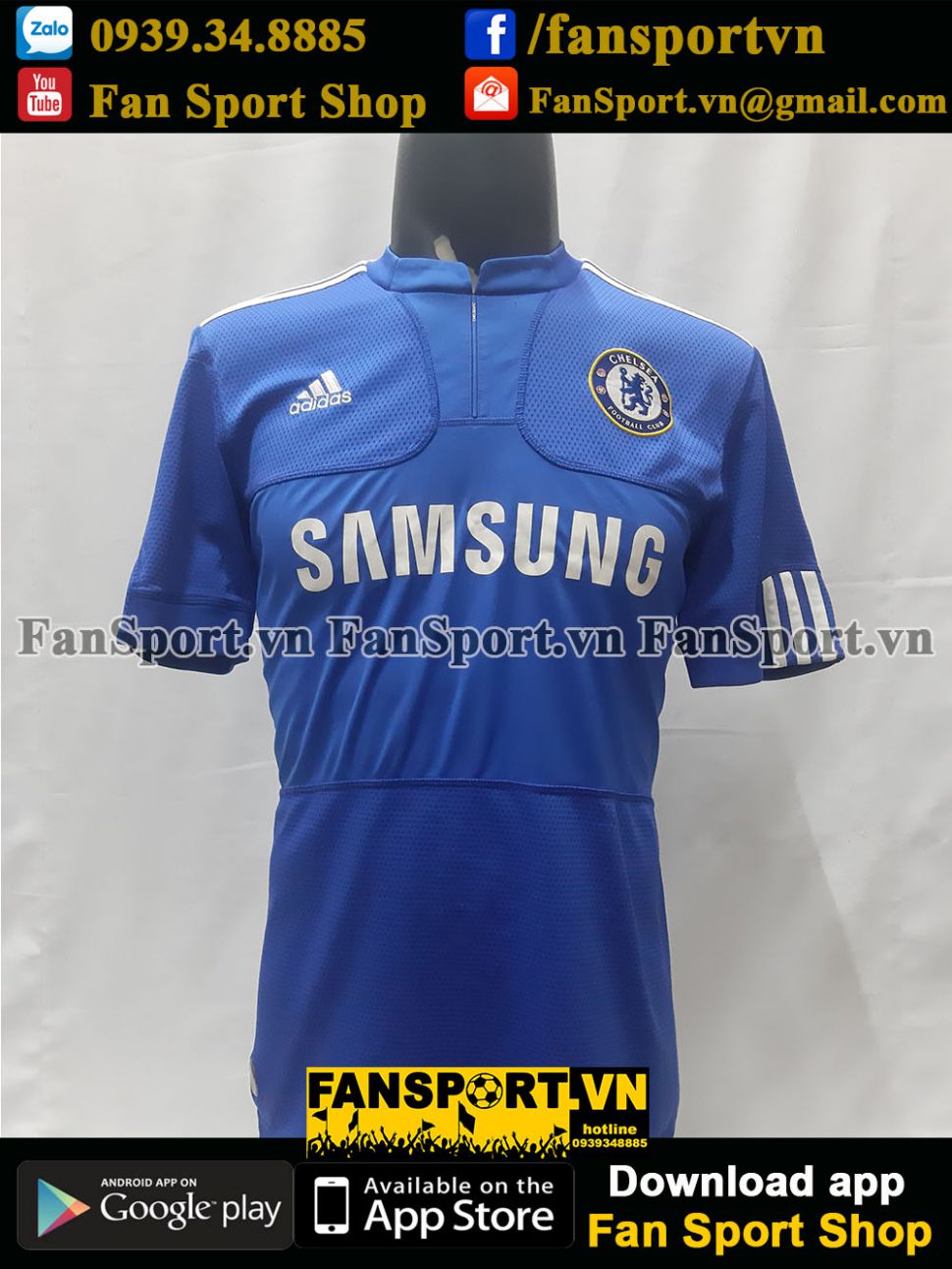 2009-2010 Home Chelsea Shirt Jersey Áo Đấu Bóng Đá Blue | Fansport.Vn