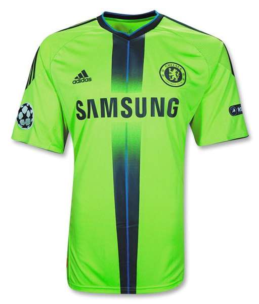 2010-2011 third Chelsea shirt jersey áo đấu bóng đá green