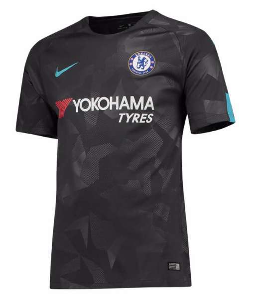 2017-2018 third Chelsea shirt jersey áo đấu bóng đá black