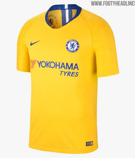 2018-2019 away Chelsea shirt jersey áo đấu bóng đá yellow