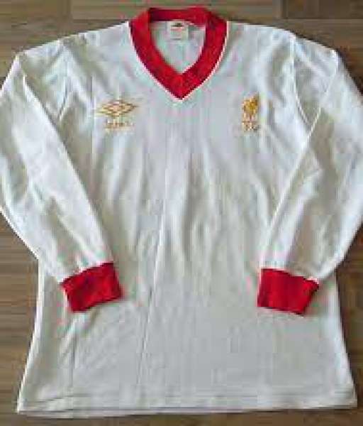 1976-1979 away Liverpool shirt jersey áo đấu bóng đá white