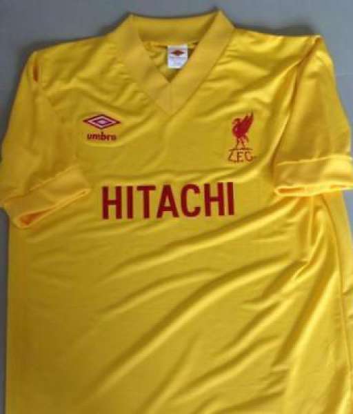 1979-1981 third Liverpool shirt jersey áo đấu bóng đá yellow