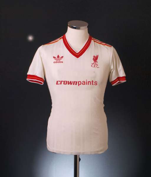 1985-1986 away Liverpool shirt jersey áo đấu bóng đá white