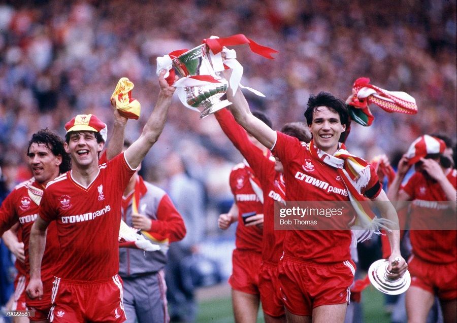 1985-1986 home Liverpool shirt jersey áo đấu bóng đá red