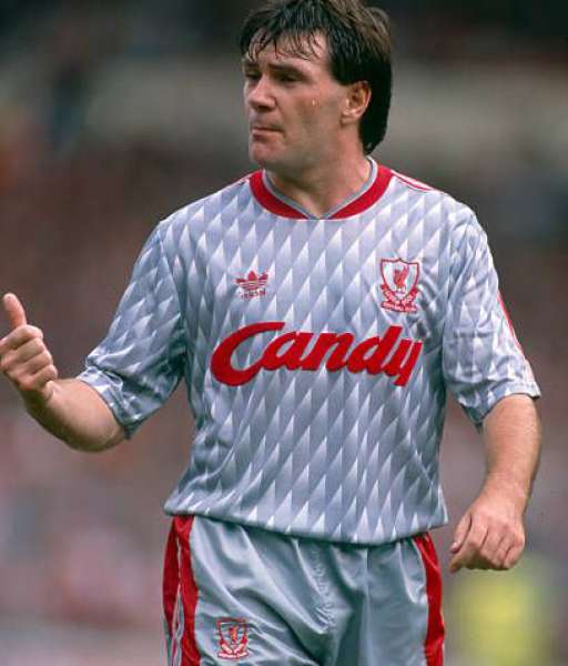 1988-1989 away Liverpool shirt jersey áo đấu bóng đá grey