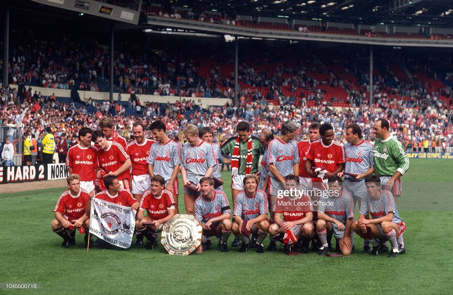 1989-1991 away Liverpool shirt jersey áo đấu bóng đá grey