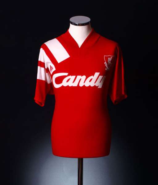 1991-1992 home Liverpool shirt jersey áo đấu bóng đá red
