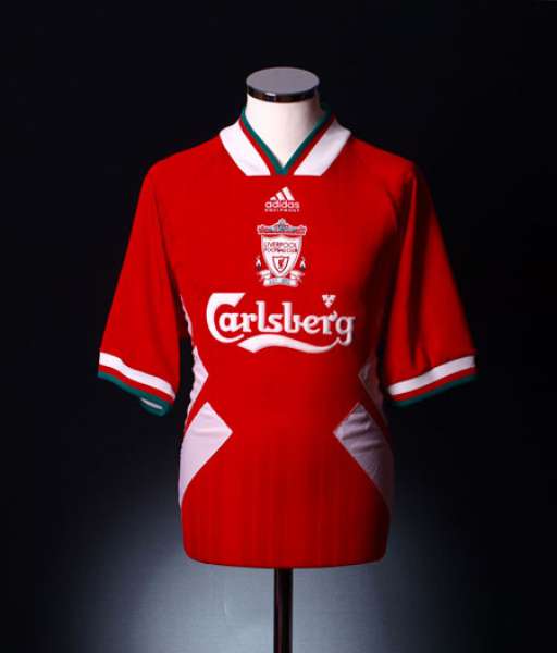 1993-1995 home Liverpool shirt jersey áo đấu bóng đá red