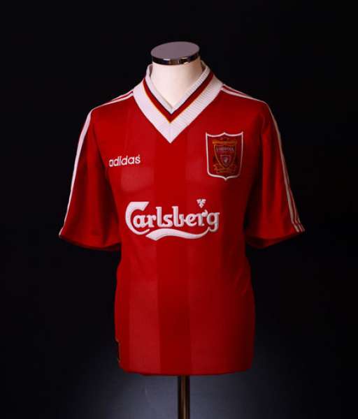 1995-1996 home Liverpool shirt jersey áo đấu bóng đá red