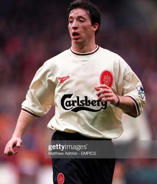 1996-1997 away Liverpool shirt jersey áo đấu bóng đá yellow