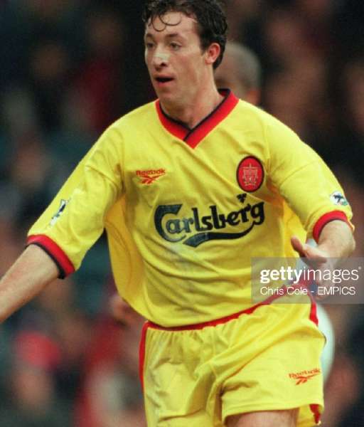 1997-1999 away third Liverpool shirt jersey áo đấu bóng đá yellow