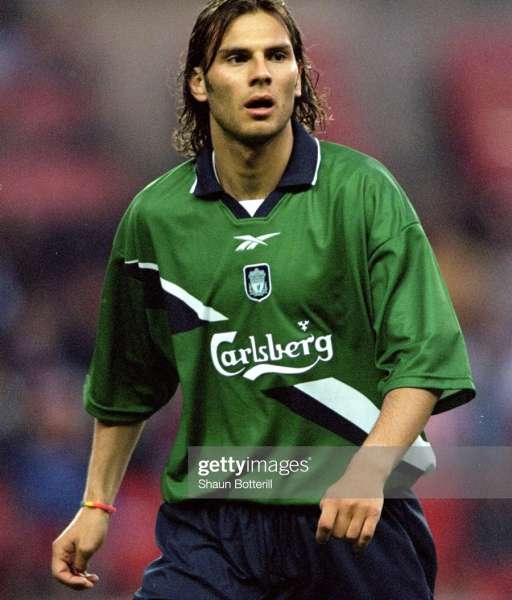 1999-2001 away third Liverpool shirt jersey áo đấu bóng đá green