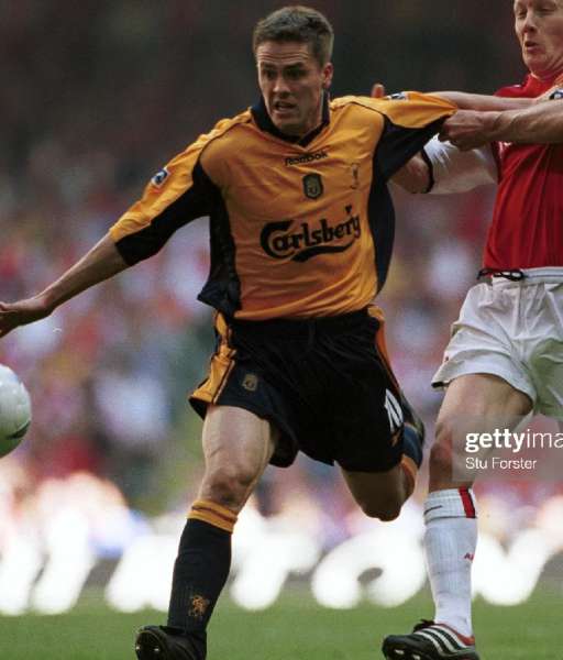 2000-2002 away third Liverpool shirt jersey áo đấu bóng đá yellow