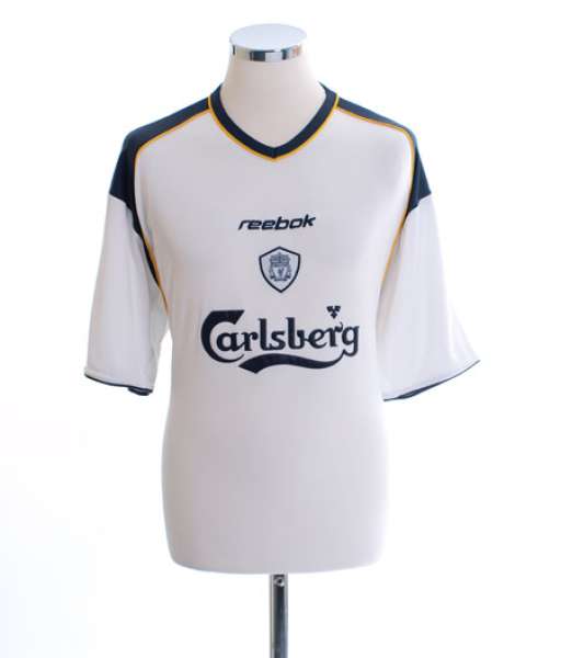 2001-2003 away third Liverpool shirt jersey áo đấu bóng đá white