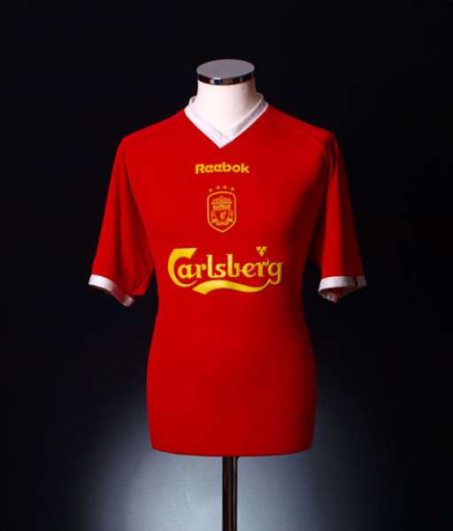 2001-2003 home European Cup Liverpool shirt jersey áo đấu bóng đá red