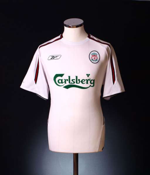 2003-2005 away third Liverpool shirt jersey áo đấu bóng đá white