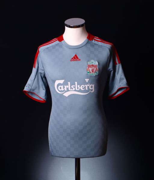 2008-2009 away Liverpool shirt jersey áo đấu bóng đá grey Adidas