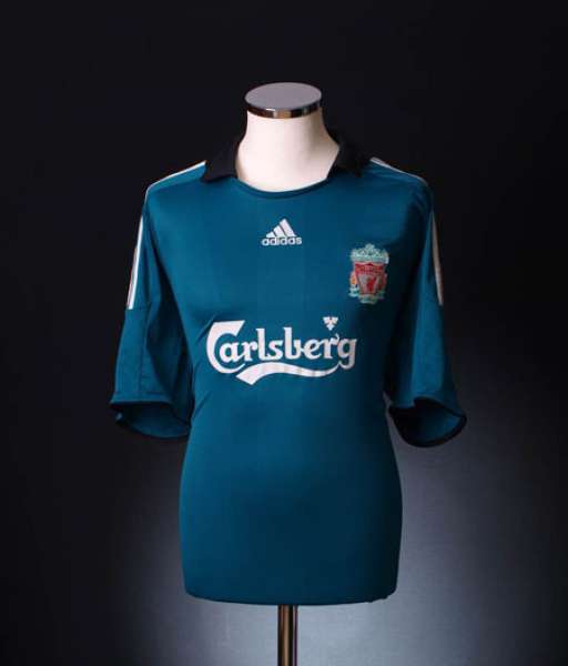 2008-2009 third Liverpool shirt jersey áo đấu bóng đá green Adidas
