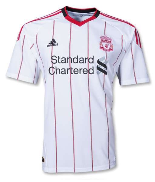 2010-2011 away Liverpool shirt jersey áo bóng đá white Adidas P96744