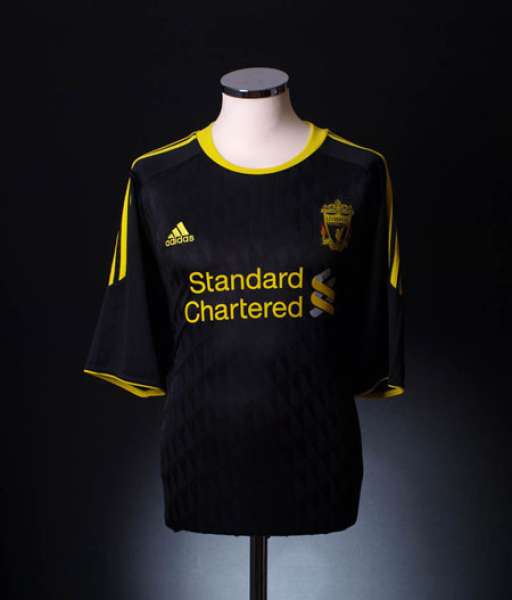 2010-2011 third Liverpool shirt jersey áo bóng đá black Adidas P96724