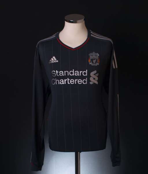 2011-2012 away Liverpool shirt jersey áo bóng đá black Adidas V13870