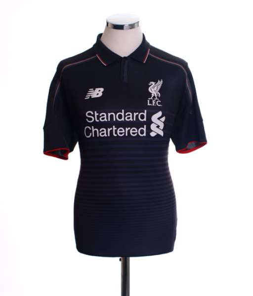 2015-2016 third Liverpool shirt jersey áo black New Balance WSTM550