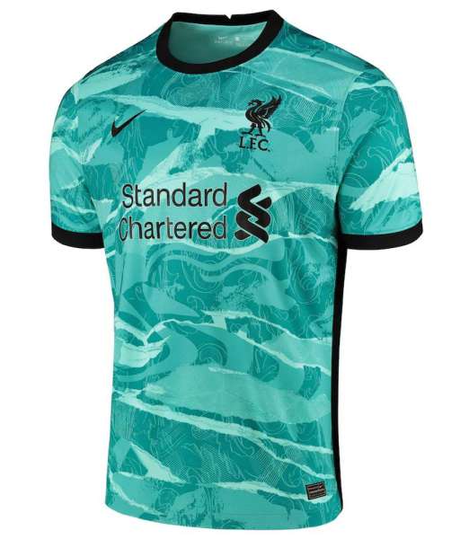 2020-2021 away Liverpool shirt jersey áo bóng đá green Nike CZ2635-354