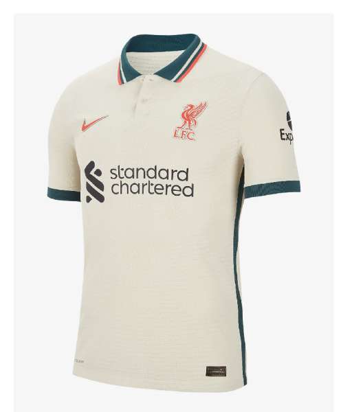 2021-2022 away Liverpool shirt jersey áo bóng đá white Nike DB2558-111